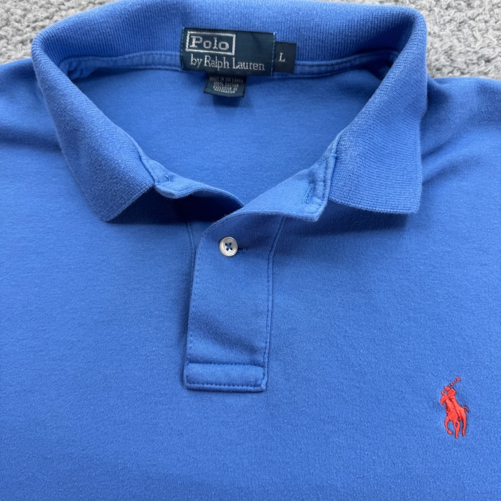 Polo Ralph Lauren Men's Blue Short Sleeve Classic‎ Fit Polo Shirt Size L